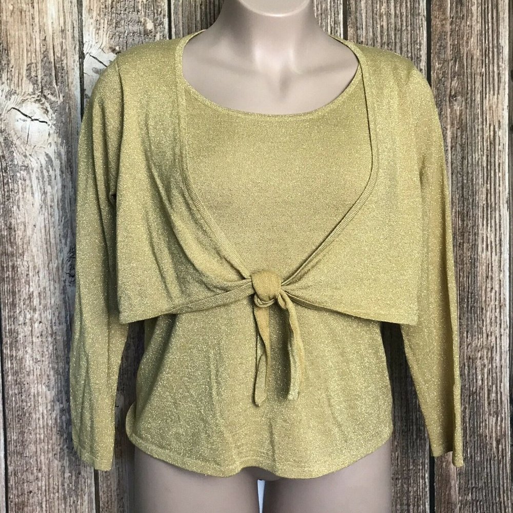 Bay Studio Career Women's Blouse ~ Sz XL ~ Gold